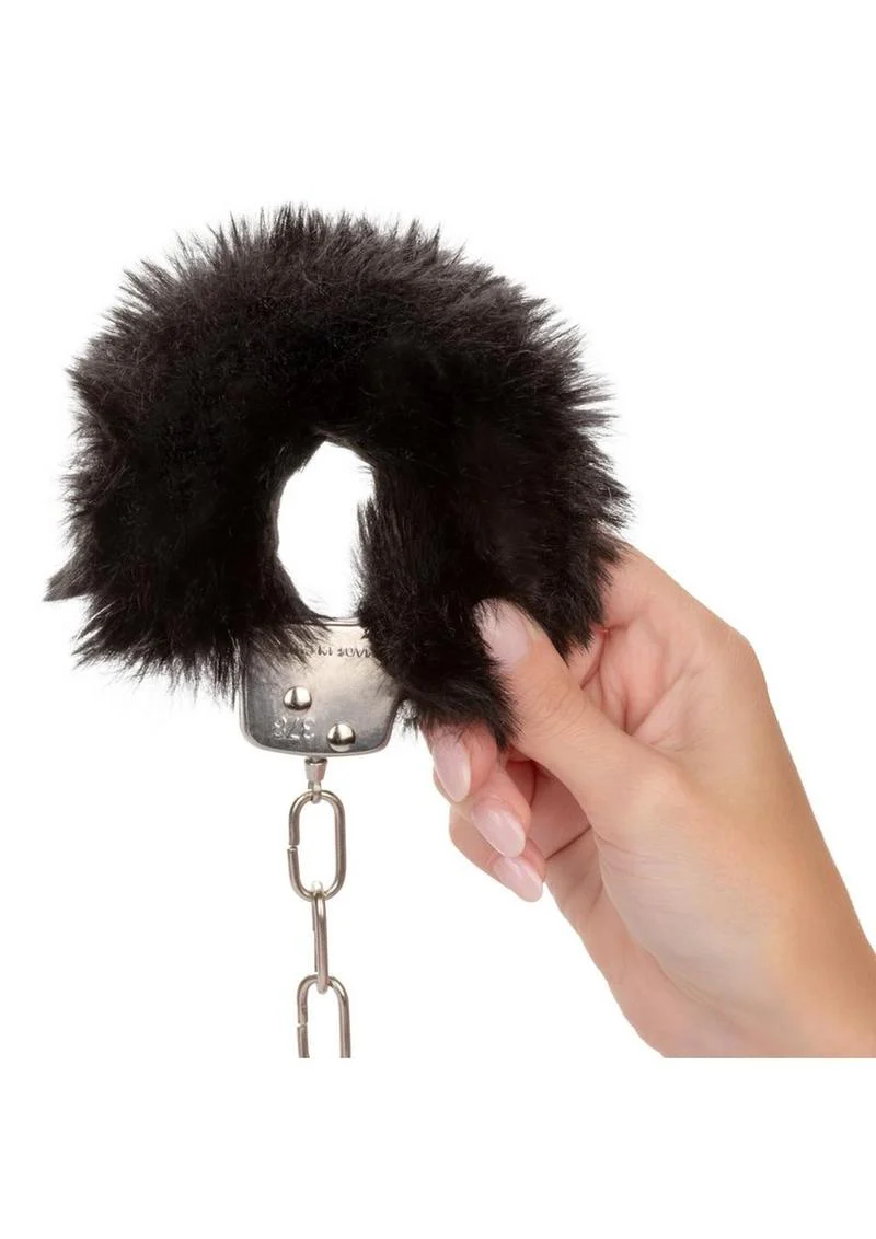 Ultra Fluffy Furry Cuffs Metal Handcuffs with Luxurious Faux Fur - Image 3
