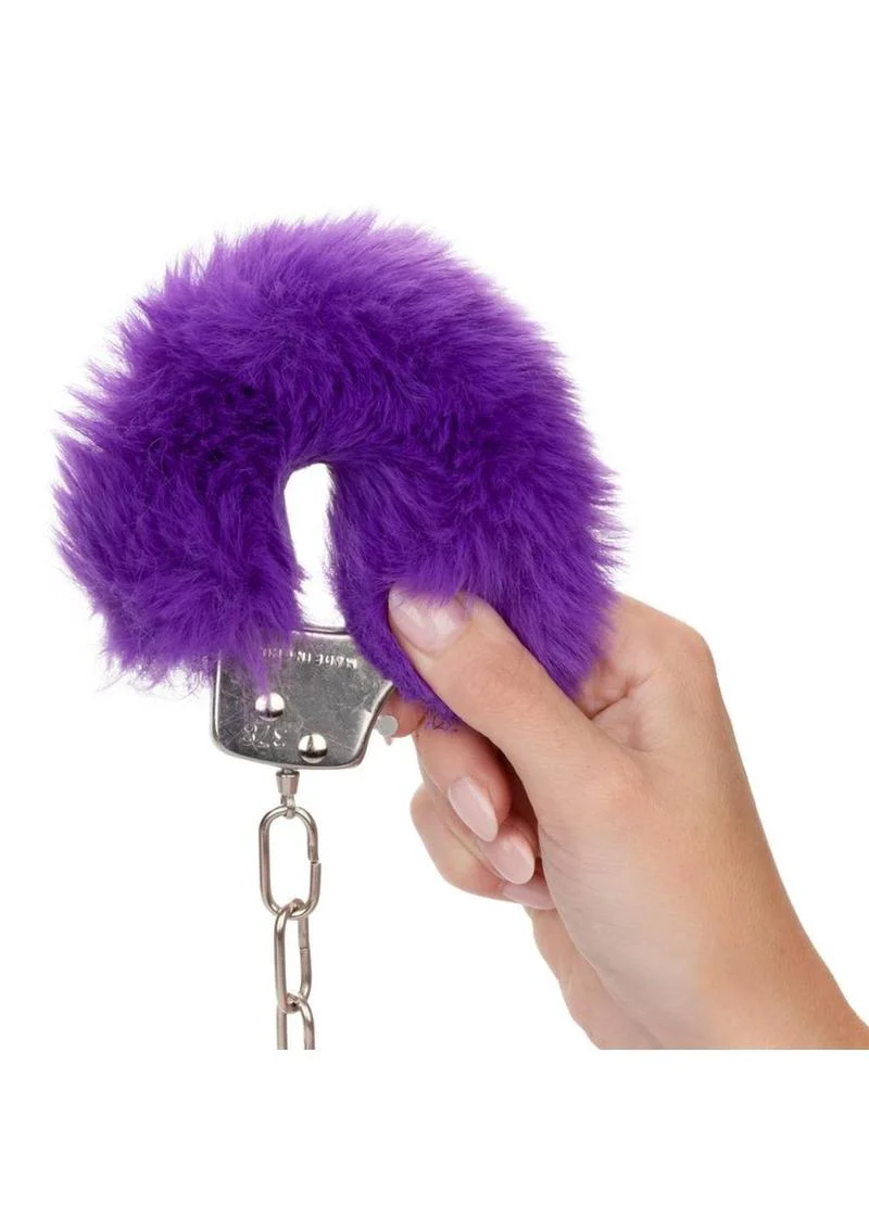 Ultra Fluffy Furry Cuffs Metal Handcuffs with Luxurious Faux Fur - Image 9