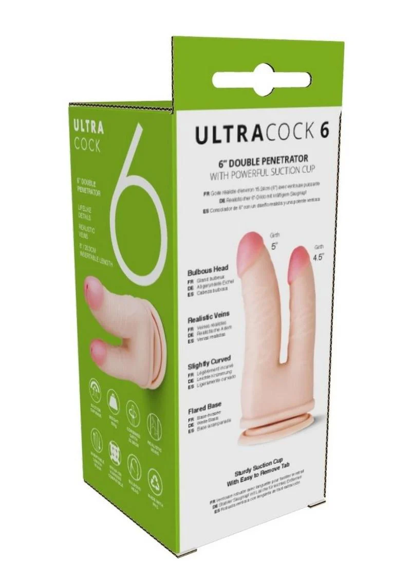 UltraCock Realistic Double Penetrator Dildo with Suction Cup - Image 3