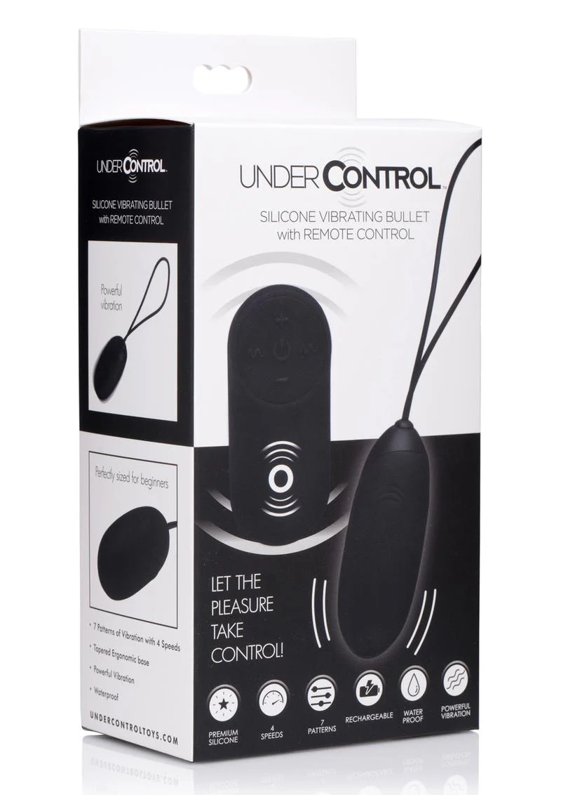 Under Control Rechargeable Silicone Vibrating Bullet with Remote Control - Image 4