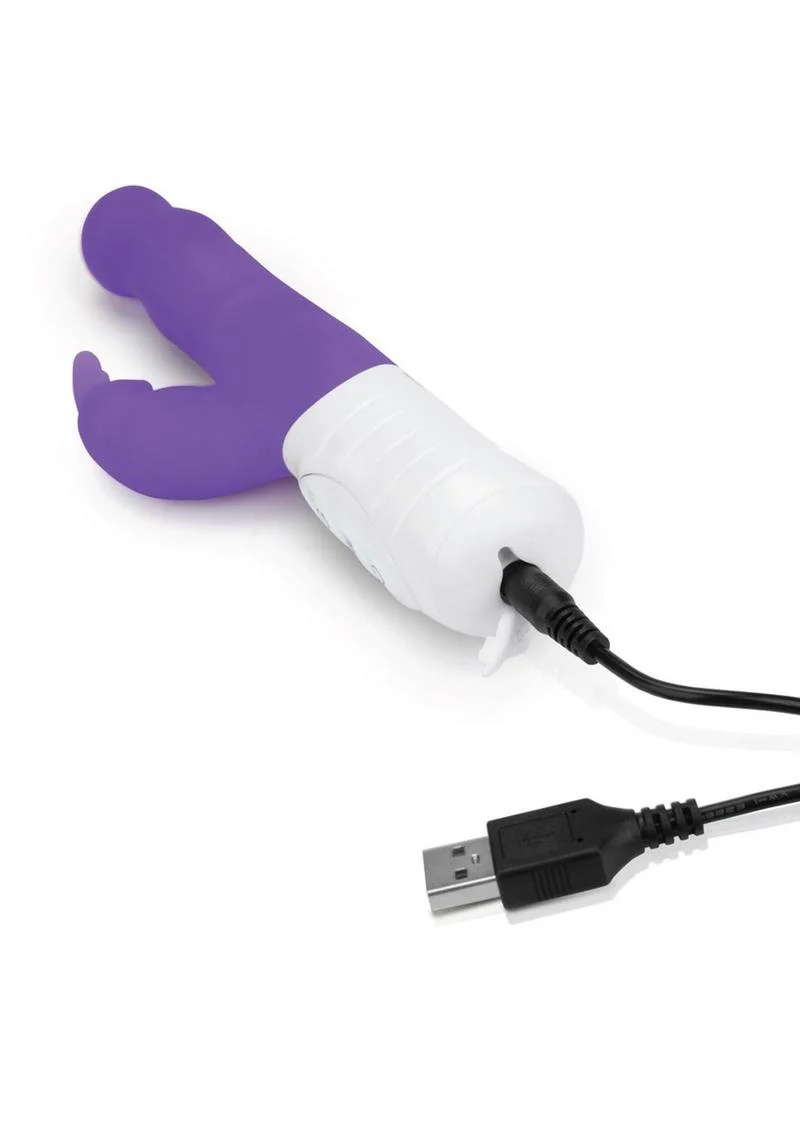 USB Rechargeable Rabbit Essentials Slim Shaft Vibrator - Image 3