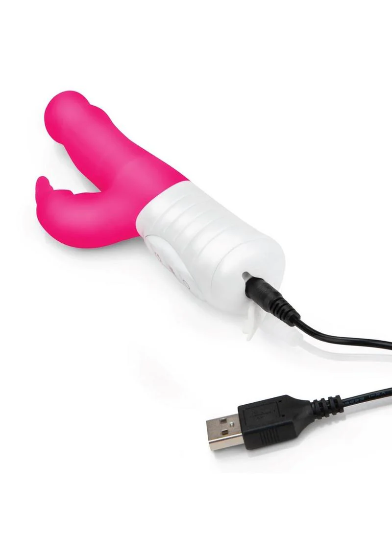 USB Rechargeable Rabbit Essentials Slim Shaft Vibrator - Image 6