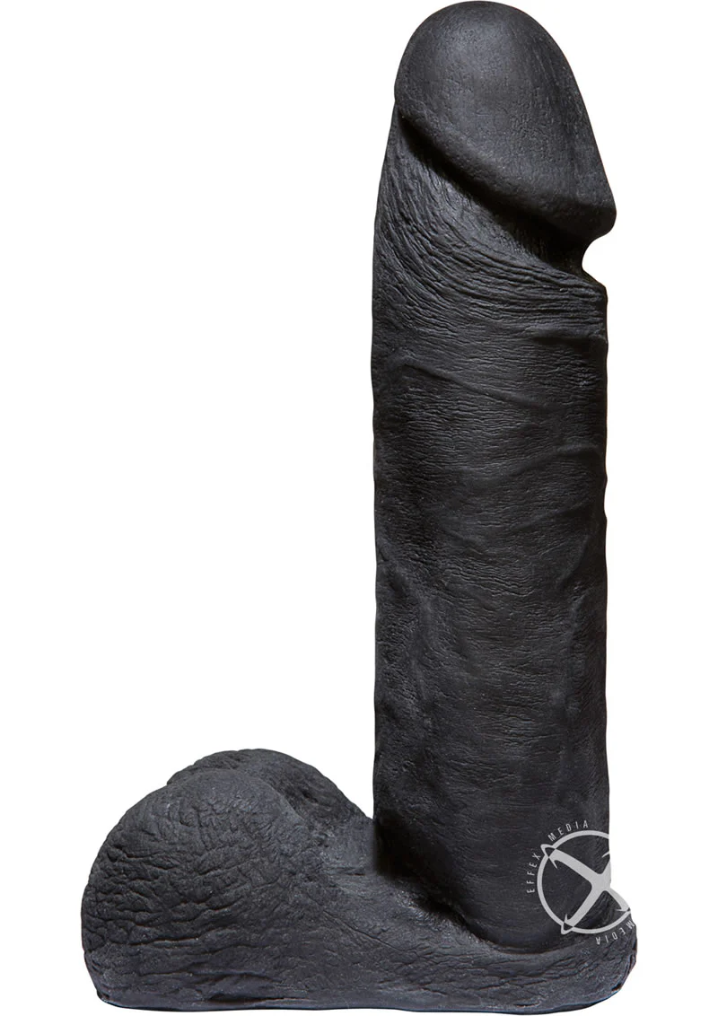 Vac-U-Lock 6in Code Black UR3 Dildo Detail And Harness Compatible - Image 3