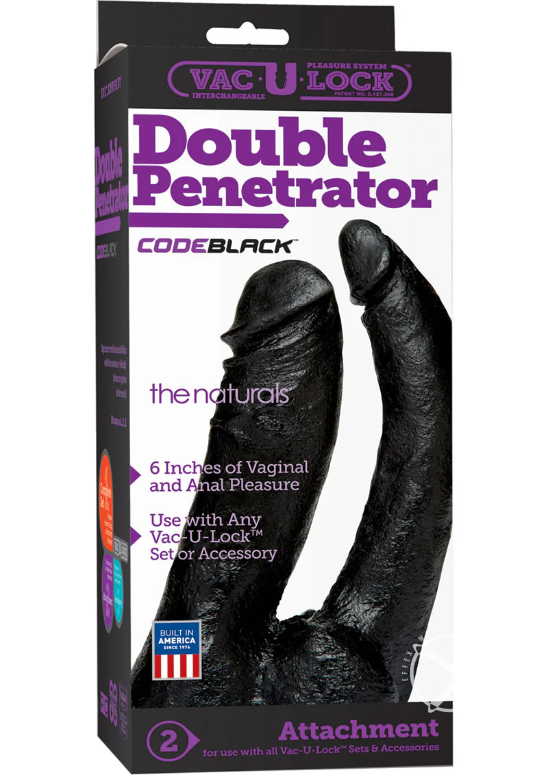 Vac-U-Lock CodeBlack Double Penetrator  Dual-Ended Attachment - Image 2