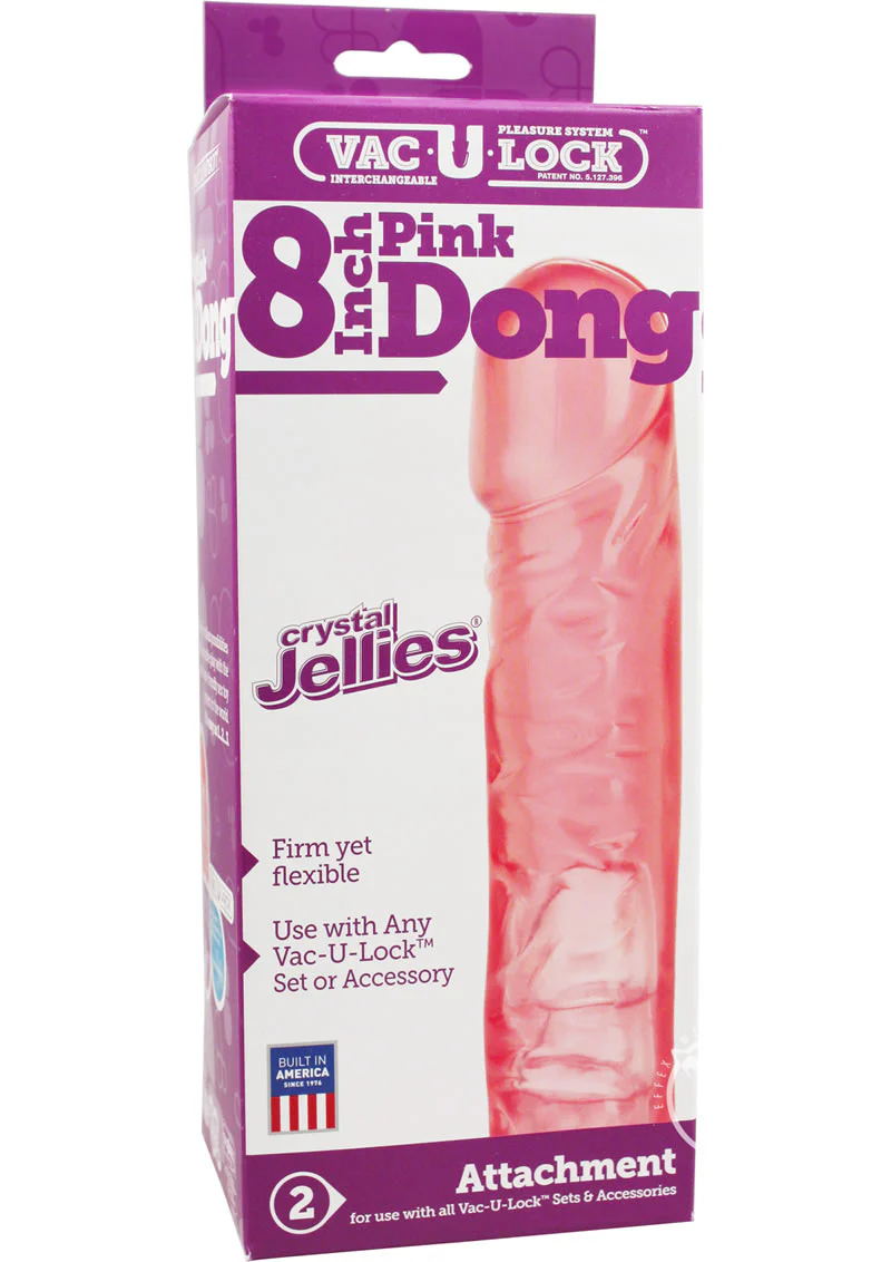 Vac-U-Lock Crystal Jellies Pink Dong - Image 2