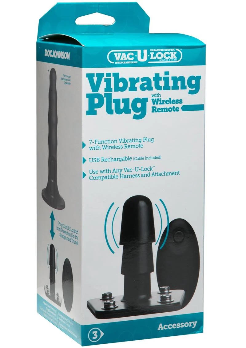 Vac-U-Lock Vibrating Plug with Wireless Remote 7 Functions - Image 2