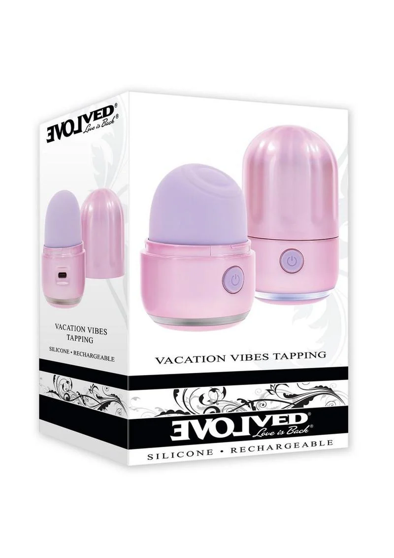 Vacation Vibes Tapping Rechargeable Silicone Discreet Vibrator - Image 4