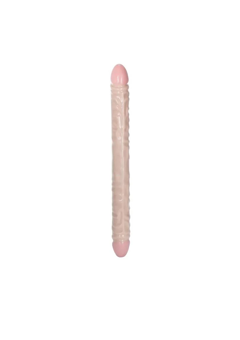 Vanilla Duo Veined Double Dildo - Image 2