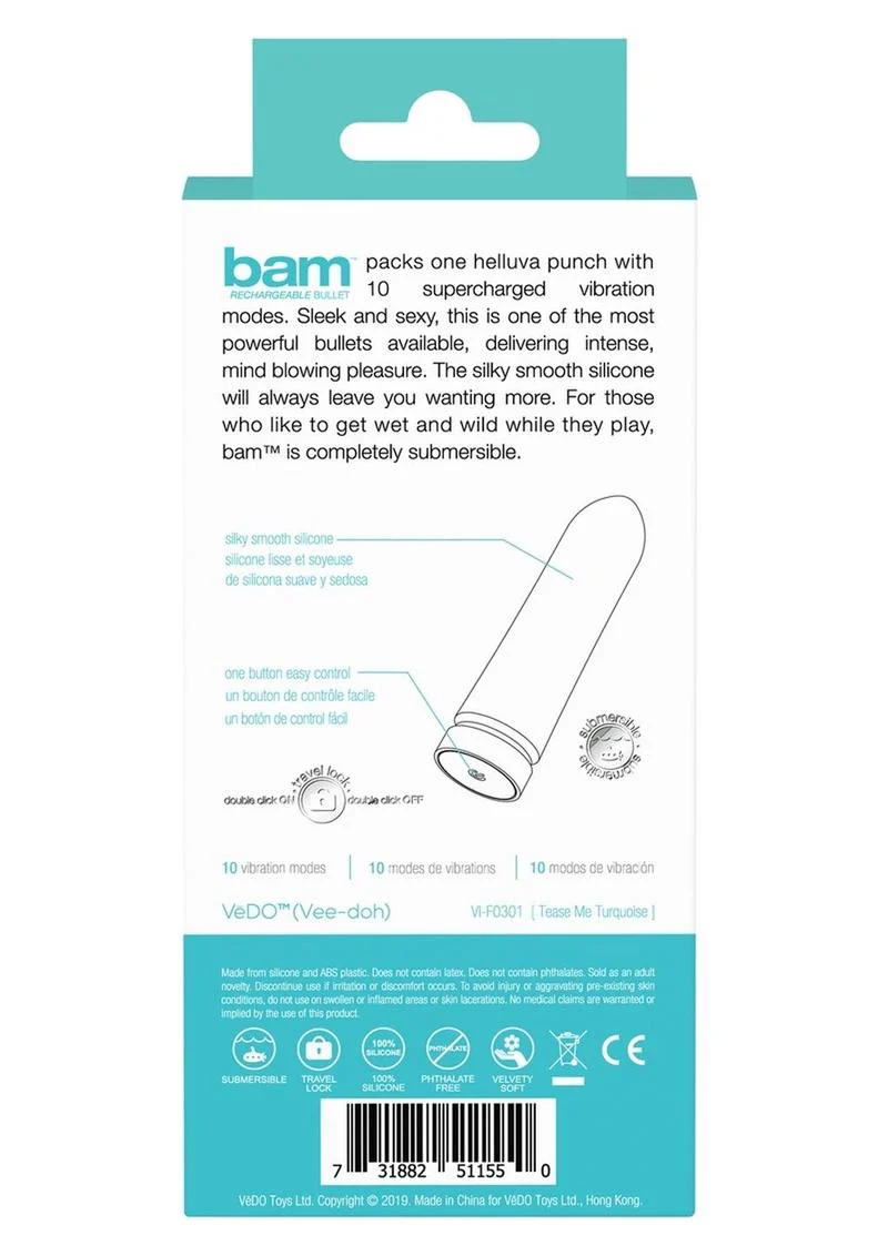 VēDO Bam Rechargeable Bullet Vibrator - Image 3