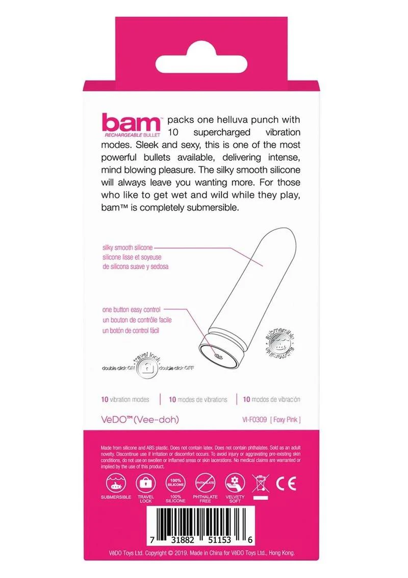 VeDO Bam Silicone Bullet Vibrator - Image 3