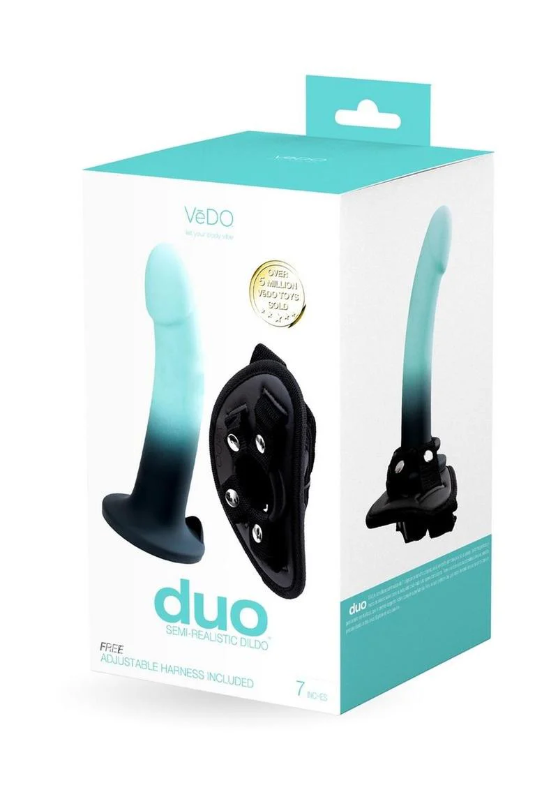 VeDO Duo Silicone Dildo with Harness - Image 7