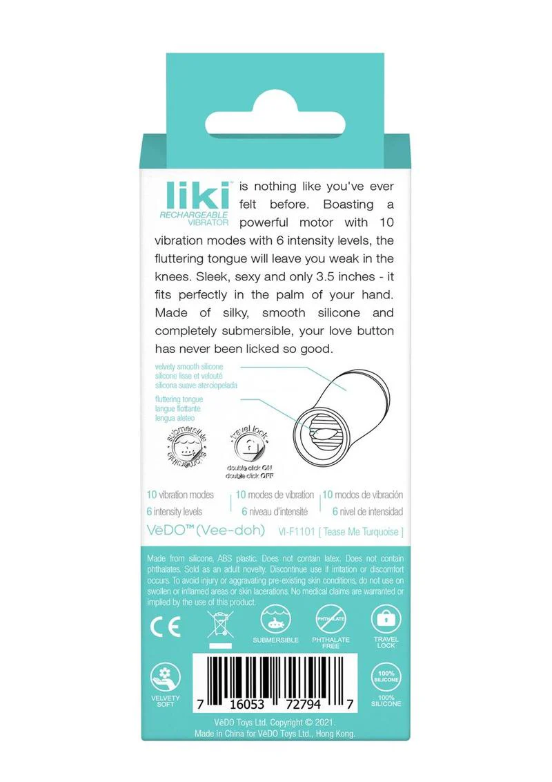 VēDO Liki Rechargeable Flicker Vibe - Image 6