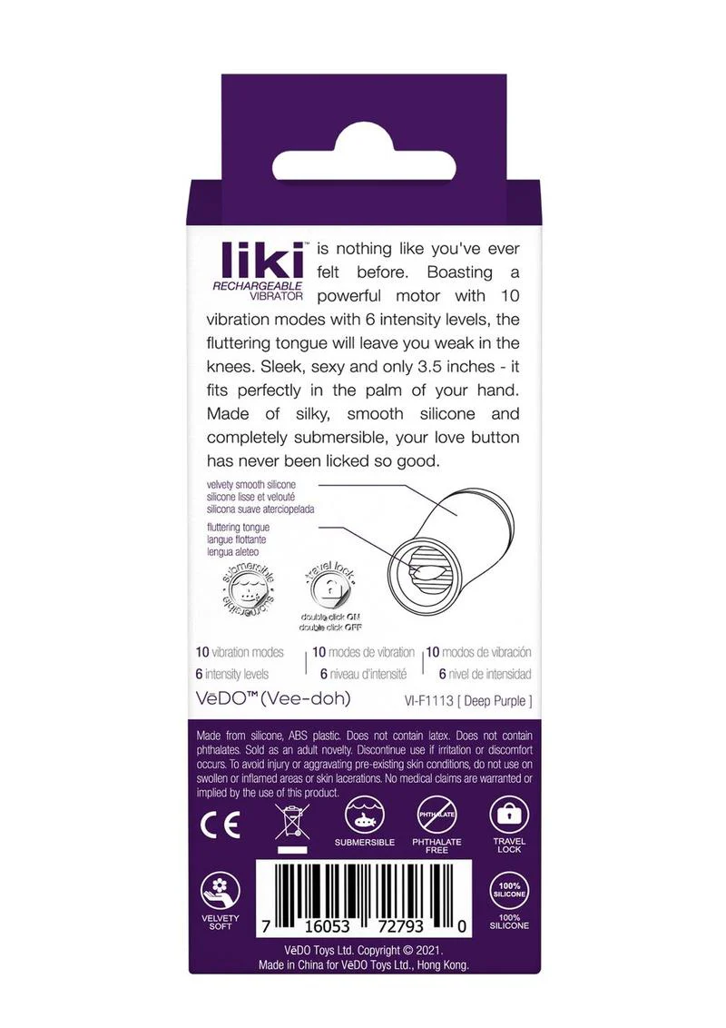 VēDO Liki Rechargeable Flicker Vibe - Image 7