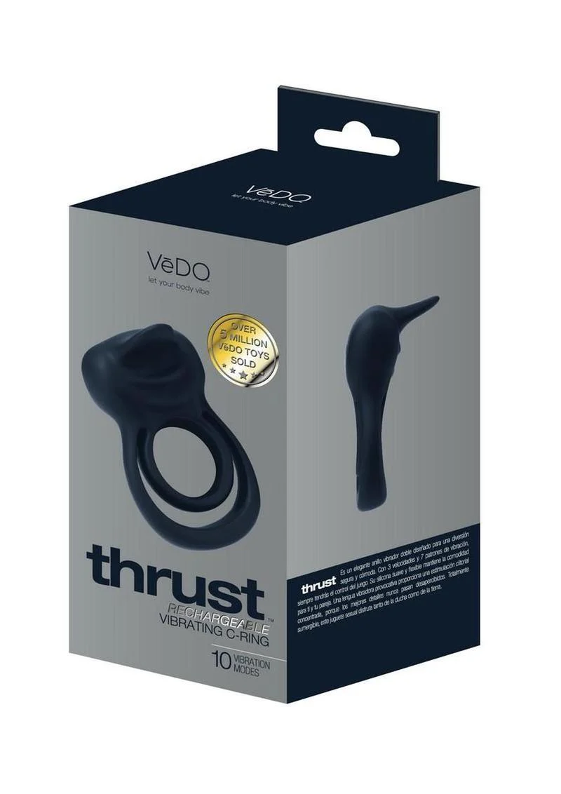 VeDO Thrust Rechargeable Vibrating Silicone Cock Ring - Image 7