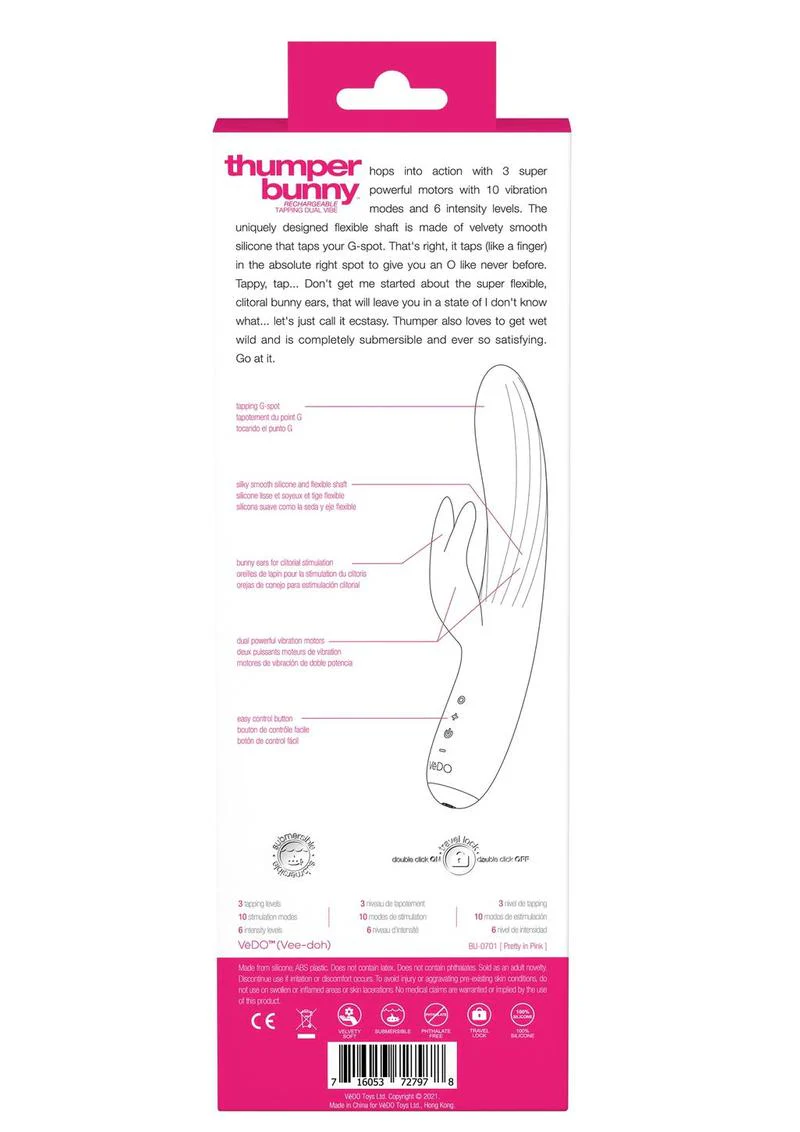 VeDO Thumper Bunny Tapping Dual Vibe - Image 3