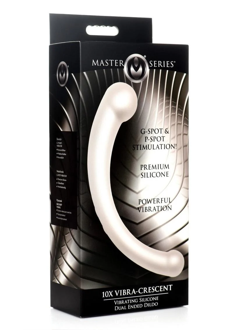 Vibra-Crescent Vibrating Silicone Dual-Ended Dildo - Image 7