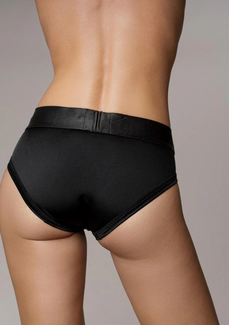 Vibrating Strap-On High Cut Brief With Rechargeable Bullet - Image 2