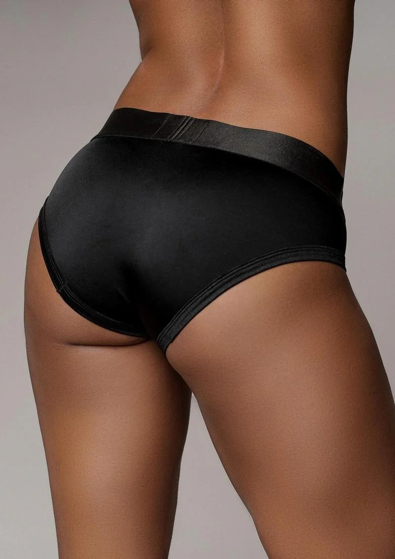 Vibrating Strap-On High Cut Brief With Rechargeable Bullet - Image 5
