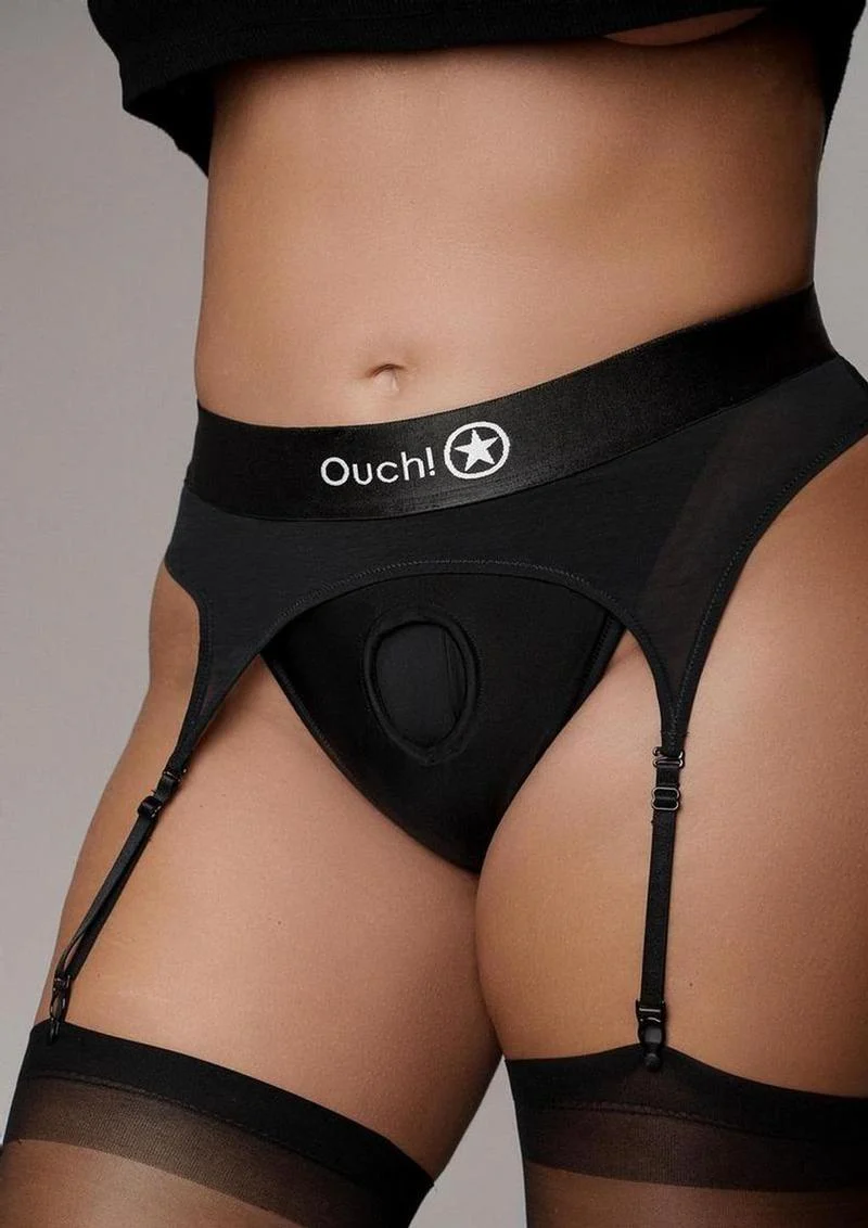 Vibrating Strap-On Thong with Adjustable Garters - Image 6