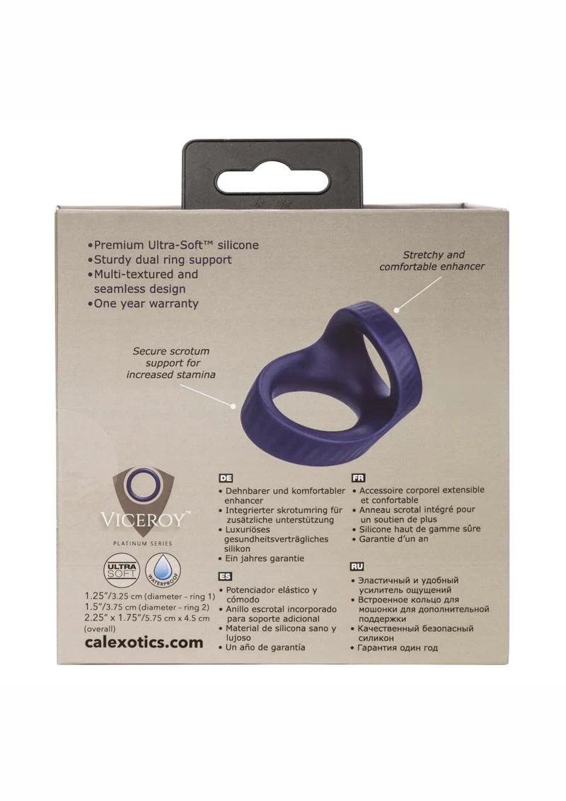 Viceroy Max Dual Flexible and Durable Silicone Cock Ring - Image 3