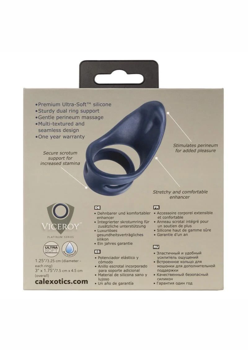 Viceroy Perineum Dual Ring Silicone Ultra-Soft Cock Ring - Image 3