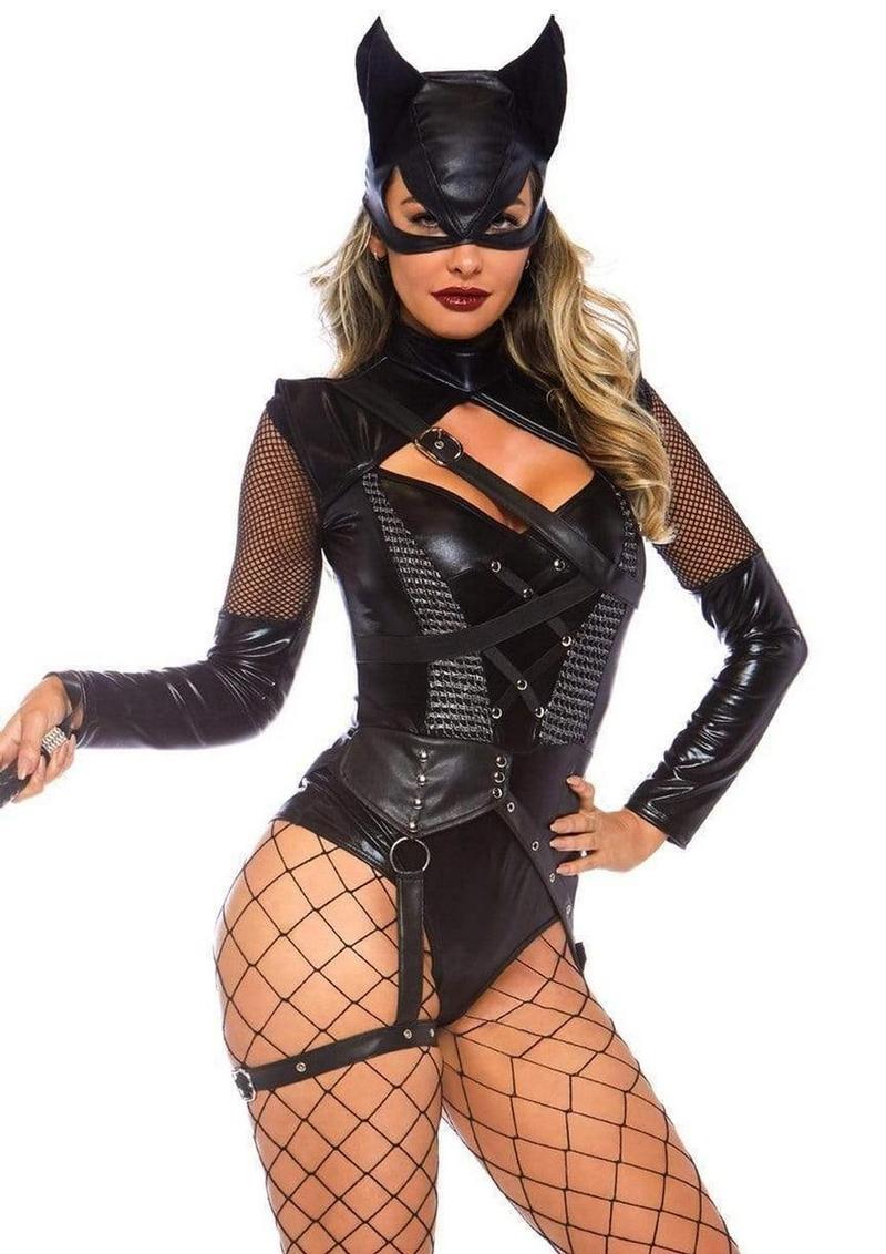 Villainess Vixen Spandex Strappy Bodysuit - Image 5
