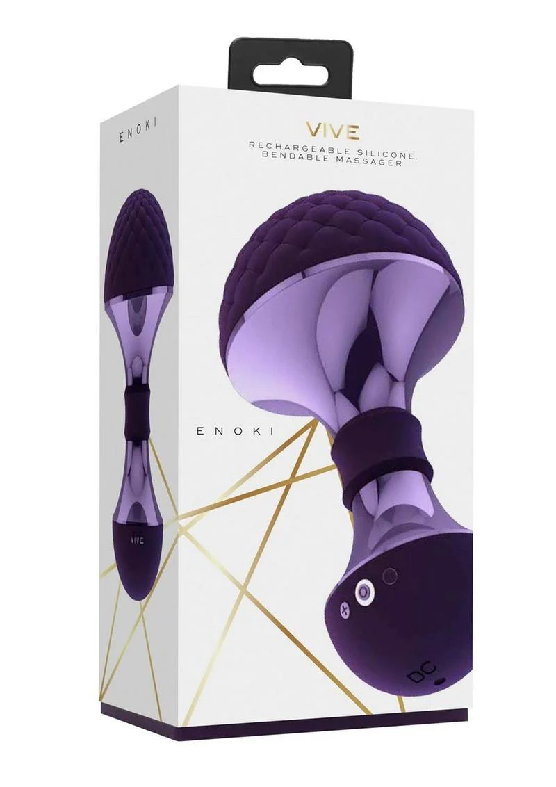 Vive Enoki Rechargeable Silicone Bendable Massager - Image 4