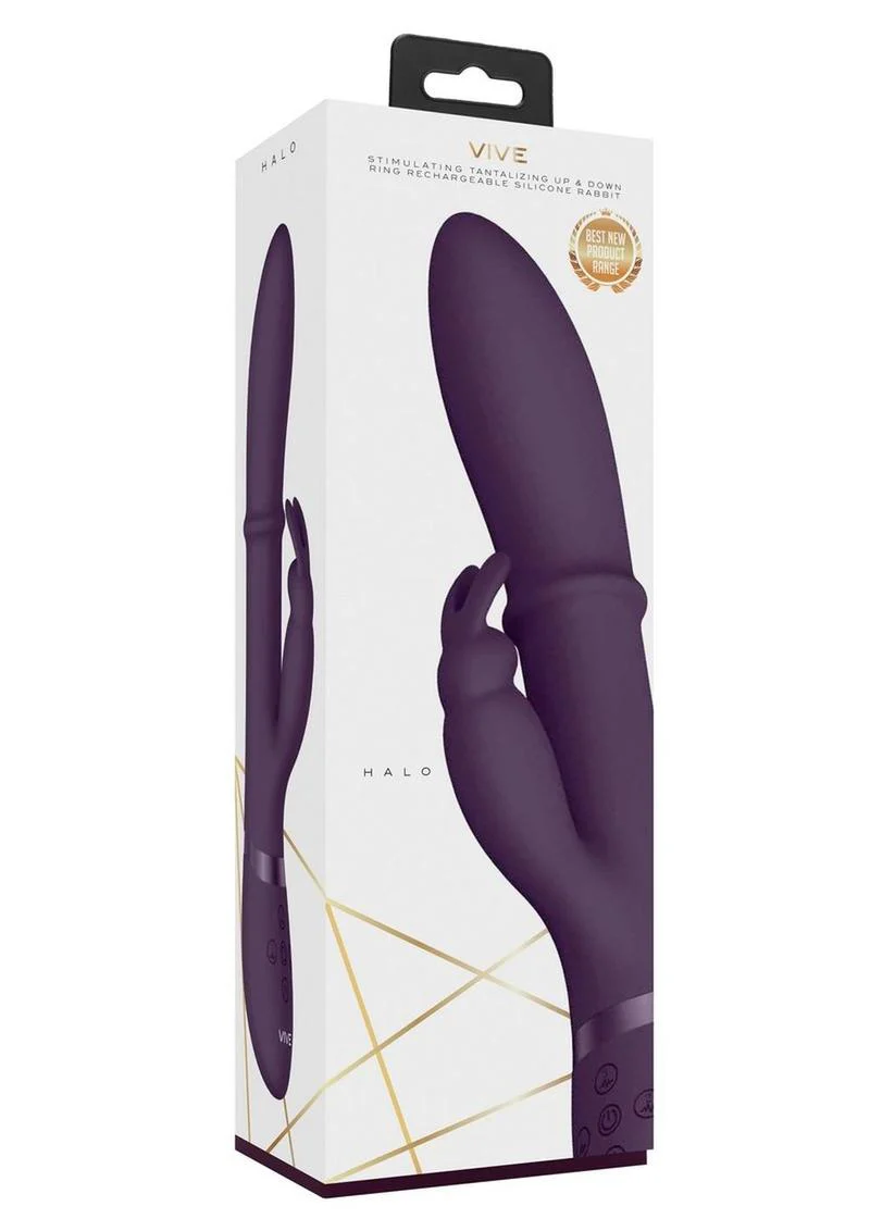 Vive Halo Rechargeable Silicone Ring Rabbit Vibrator - Image 8