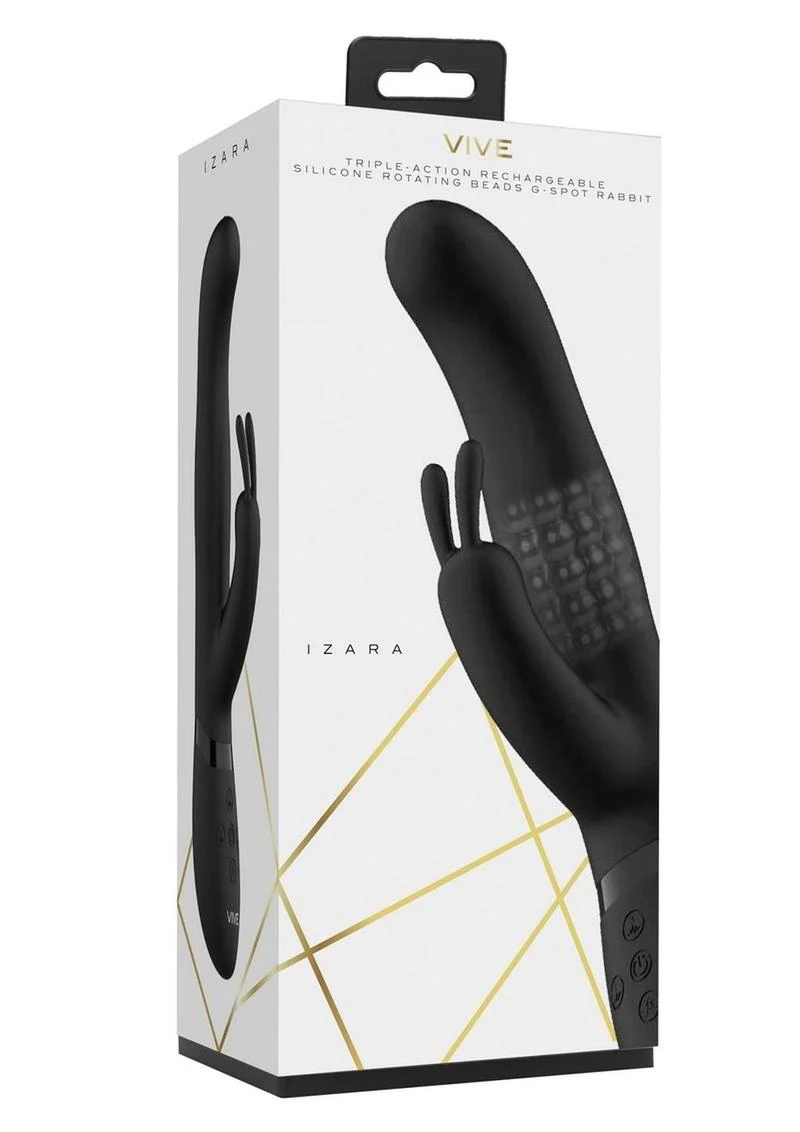 Vive Izara Triple-Action Rotating Beaded G-Spot Rabbit Vibrator - Image 7