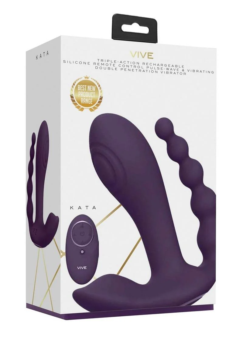 Vive Kata Rechargeable Pulse Wave Double Penetration Vibrator - Image 4
