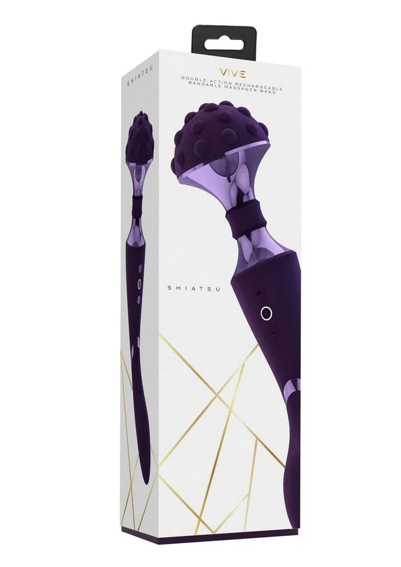 Vive Shiatsu Rechargeable Silicone Bendable Massager Wand - Image 6