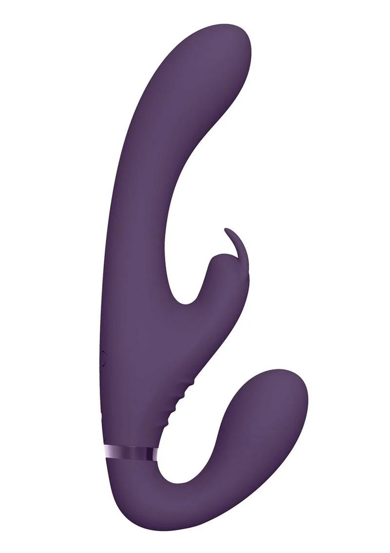 Vive Suki Rechargeable Silicone Vibrating Strapless Strap-On Rabbit - Image 4