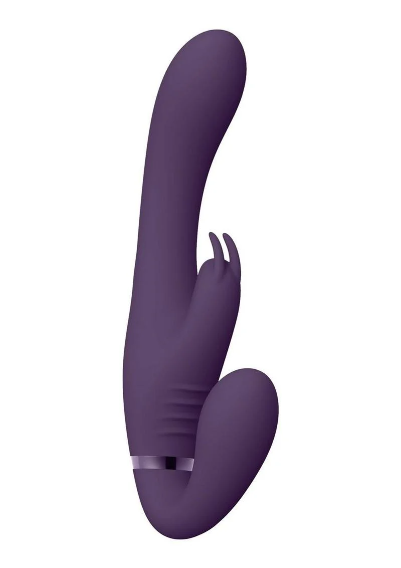 Vive Suki Rechargeable Silicone Vibrating Strapless Strap-On Rabbit - Image 5
