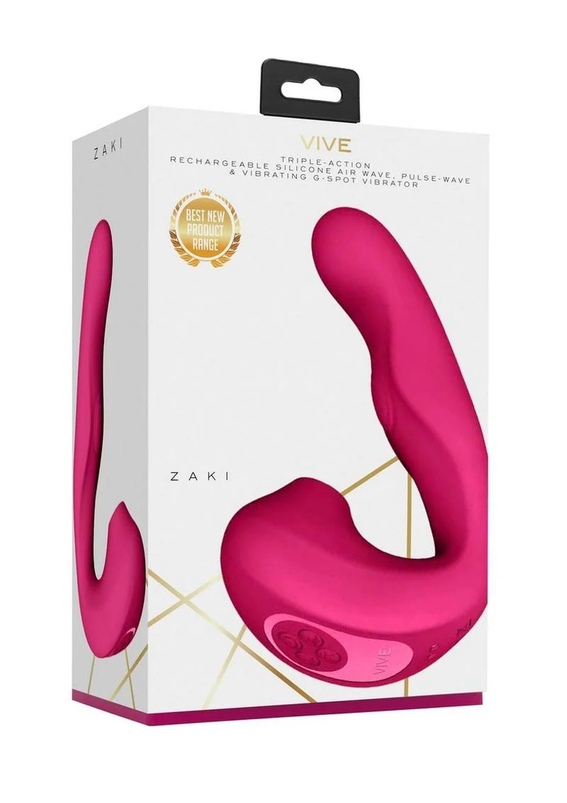 VIVE Zaki Triple-Action Rechargeable G-Spot Air Wave Vibrator - Image 7