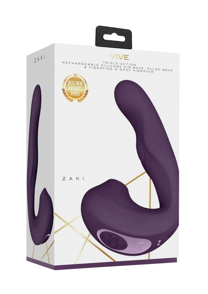 VIVE Zaki Triple-Action Rechargeable G-Spot Air Wave Vibrator - Image 8
