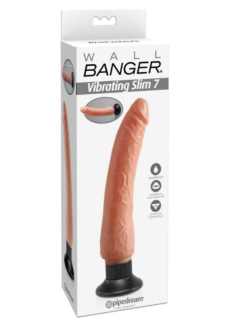 Wall Banger Vibrating Slim Waterproof Dildo with Suction Base - Image 2