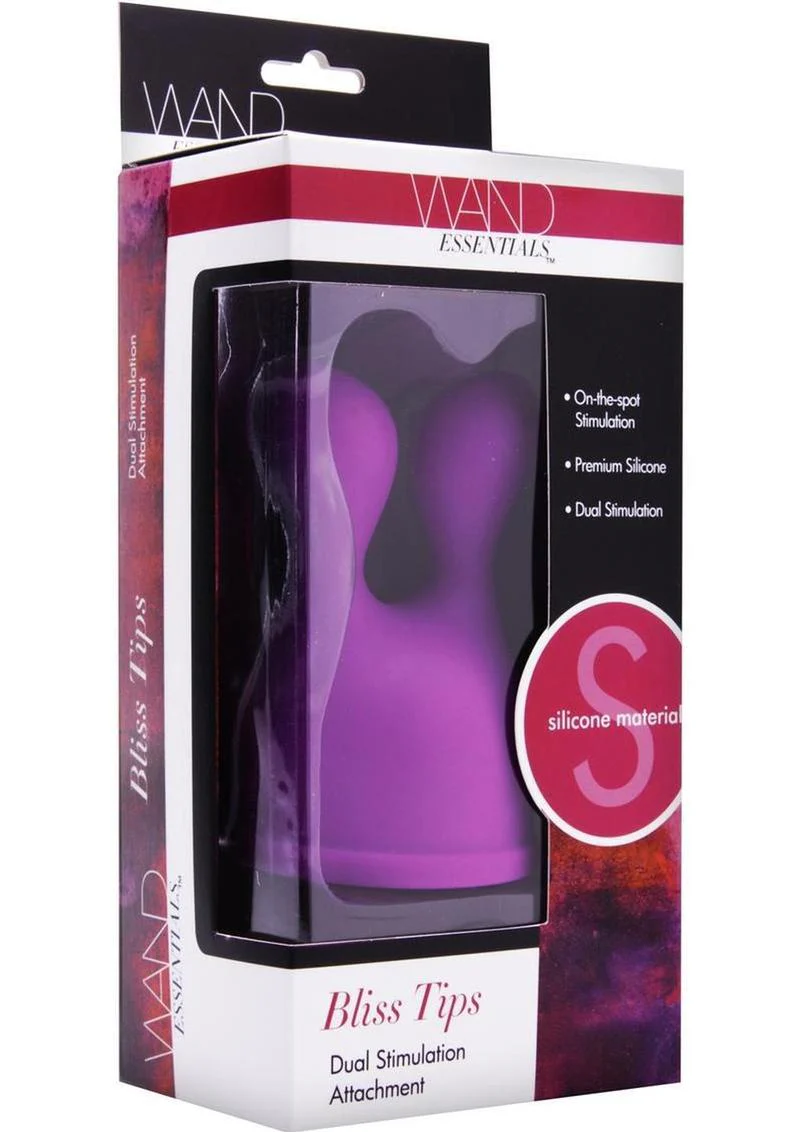 Wand Essentials Bliss Tips Dual Stimulation Silicone Attachment - Image 3