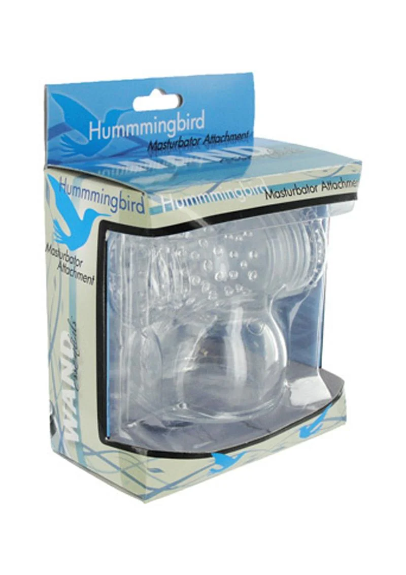 Wand Essentials Hummingbird Masturbator Attachment Clear Stimulating - Image 3