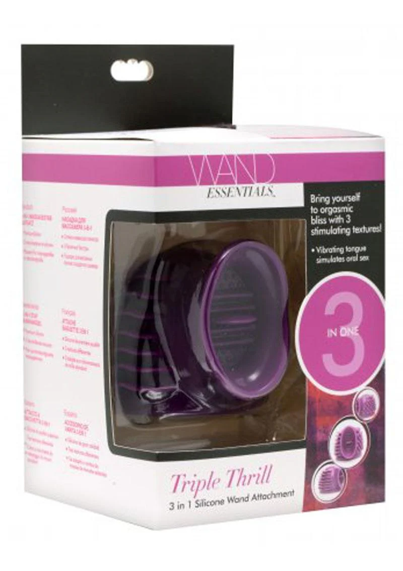 Wand Essentials Triple Thrill 3-in-1 Silicone Wand Attachment - Image 4