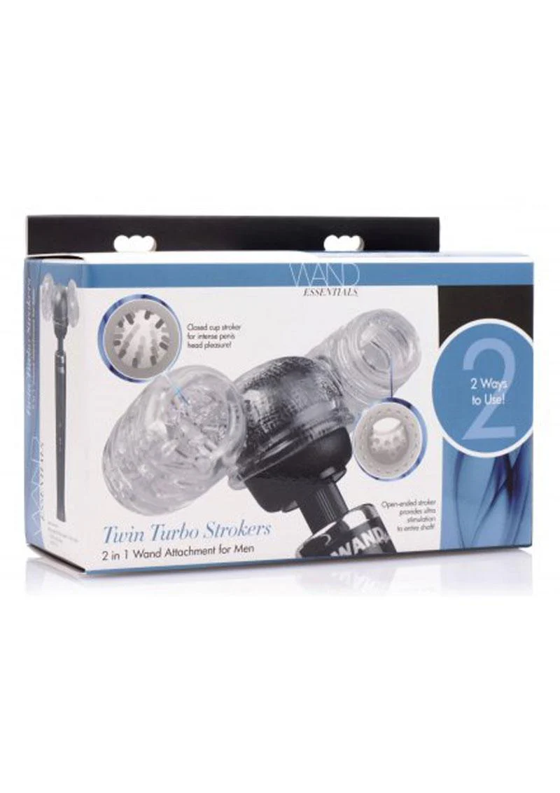 Wand Essentials Twin Turbo Strokers 2 in 1 Wand Attachment for Men - Image 4