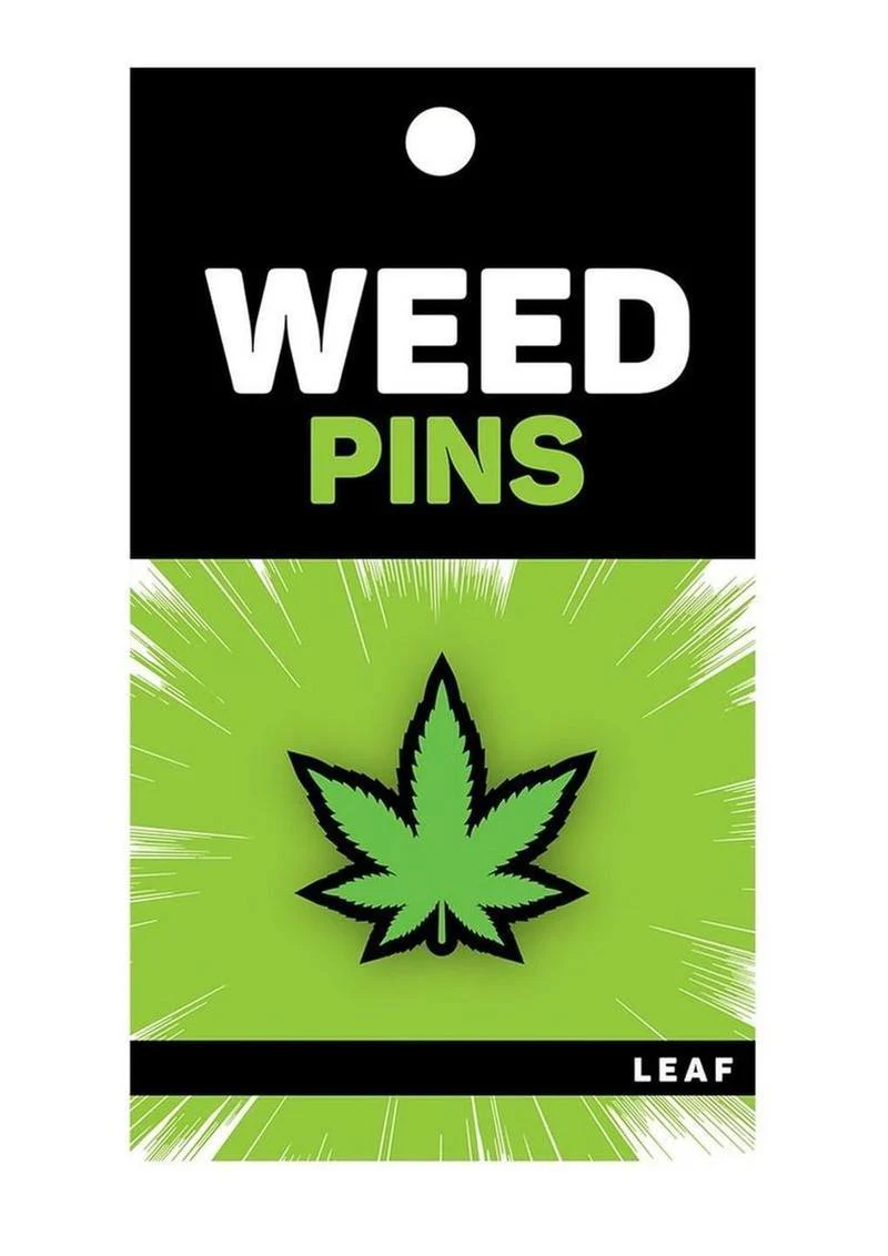 Weed Leaf Enamel Pin - Image 2