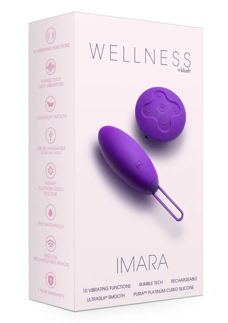 Wellness Imara Rechargeable Silicone Vibrating Egg With Remote Control - Image 4