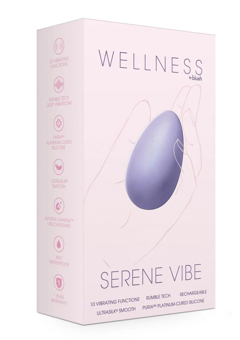 Wellness Serene Vibe Rechargeable Silicone Vibrating Egg With Remote Control - Image 4