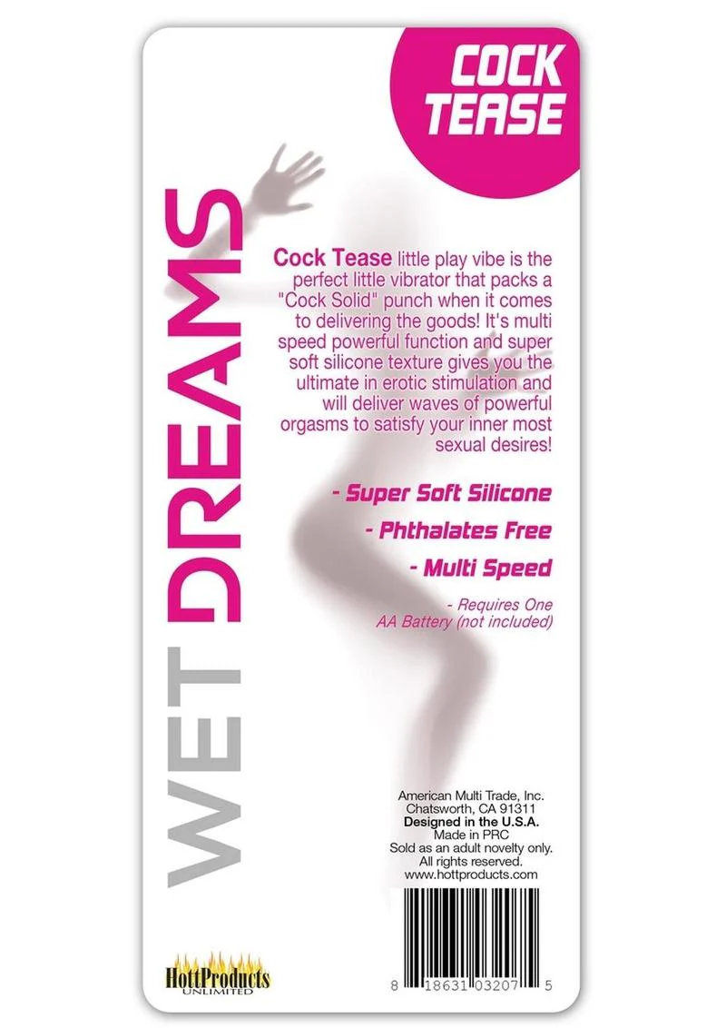 Wet Dreams Cock Tease Mini Silicone Textured Vibrator Multi-Speed - Image 3