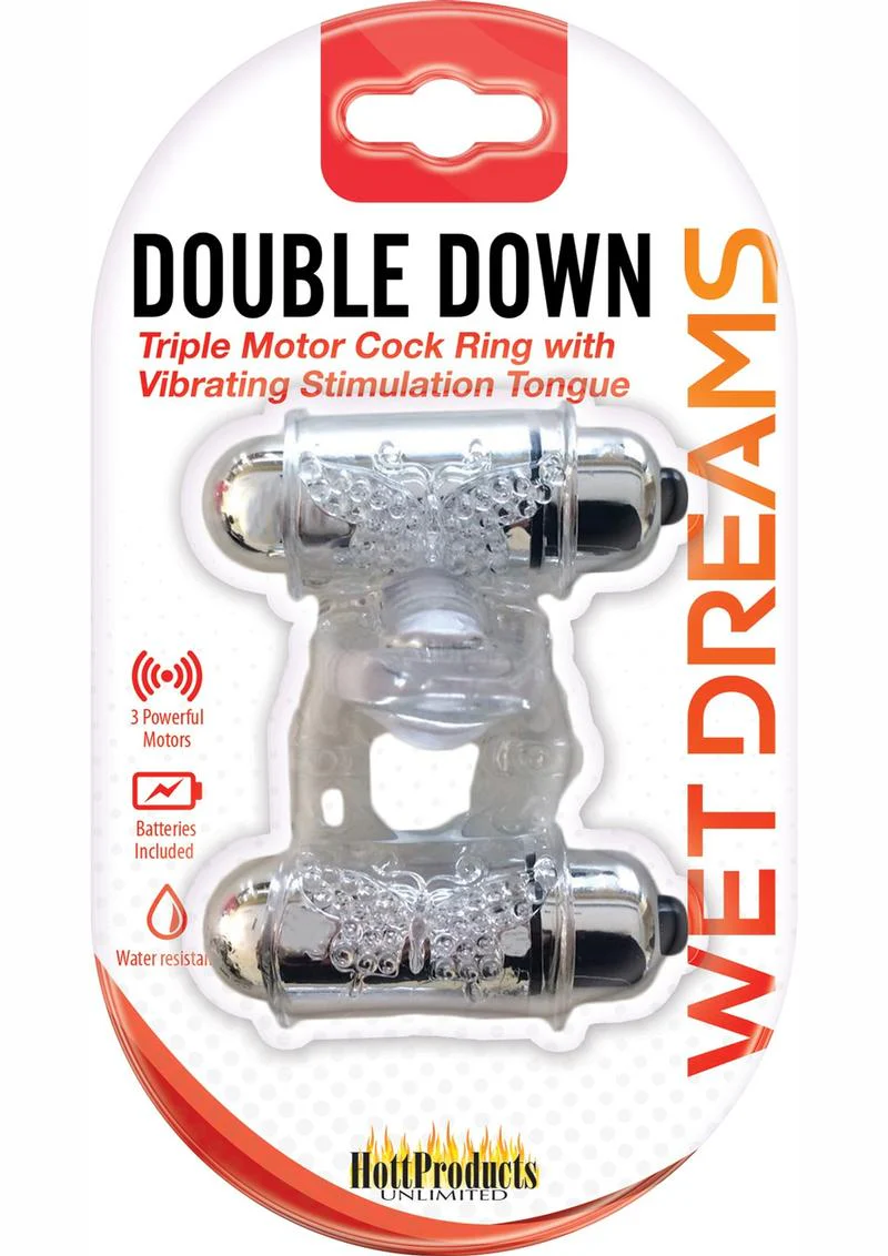 Wet Dreams Double Down Triple Motor Cock Ring with Vibrating Stimulation - Image 2
