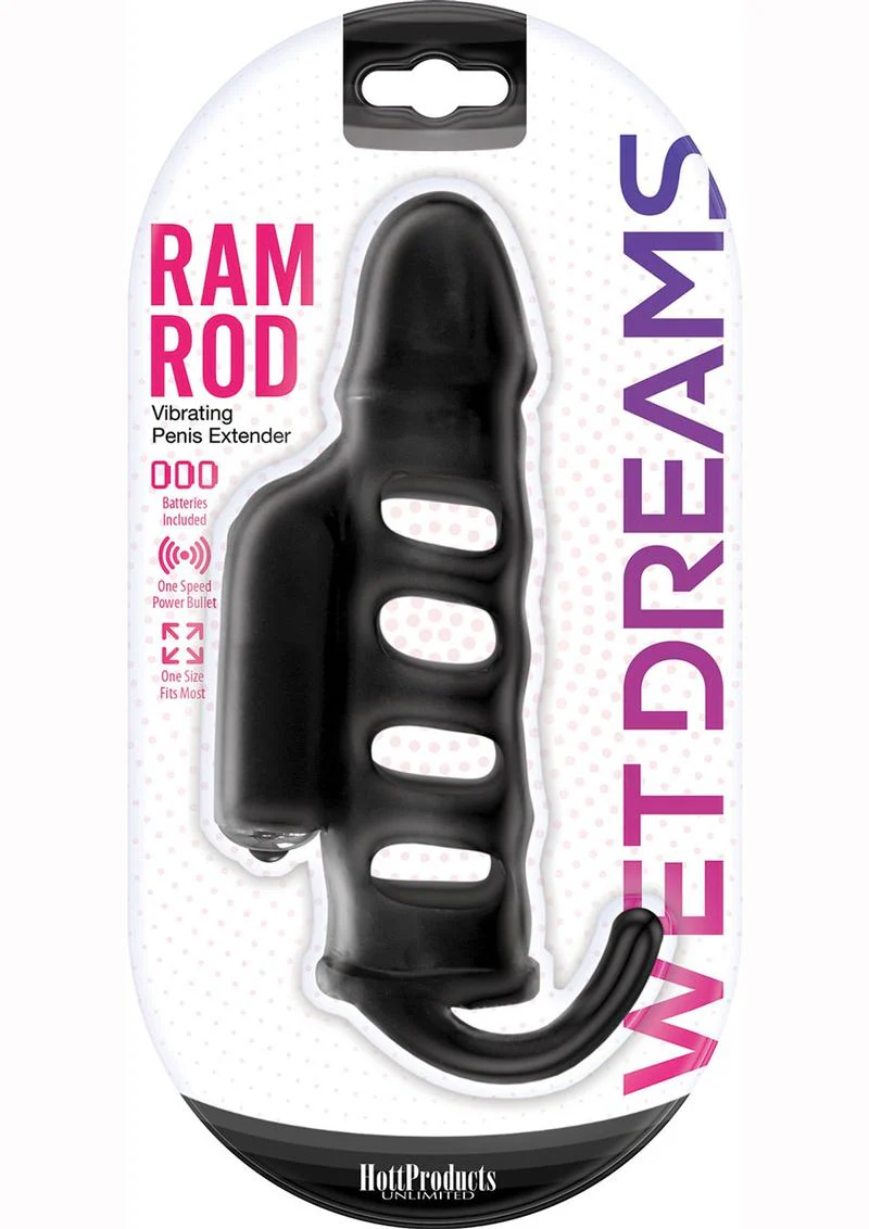 Wet Dreams Ram Rod Vibrating Silicone Penis Extender - Image 2