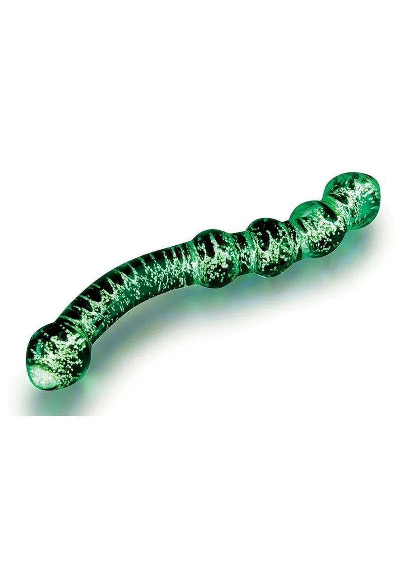 WhipSmart Glow in the Dark Dual Ended Beaded Glass Dildo - Image 2