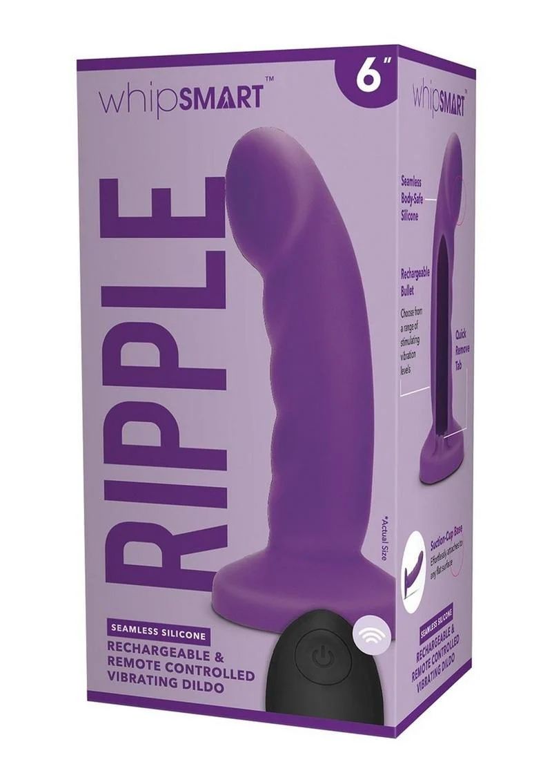 WhipSmart Ripple Rechargeable Vibrating Dildo with Remote Control - Image 3