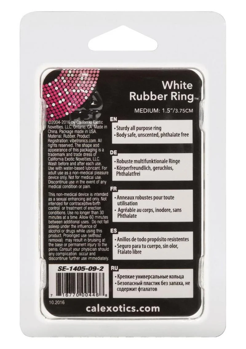 White Rubber Cock Ring  Sturdy And Durable - Image 5