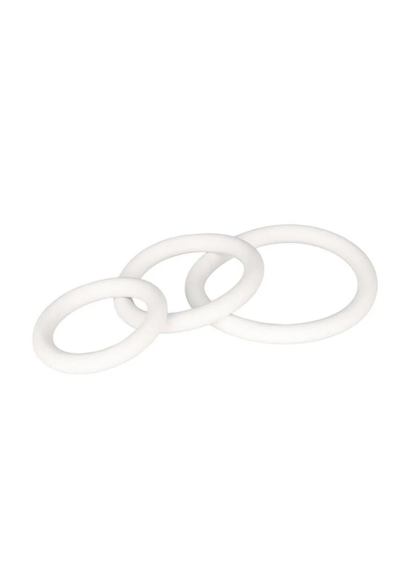 White Rubber Cock Rings Sturdy And Durable - Image 2